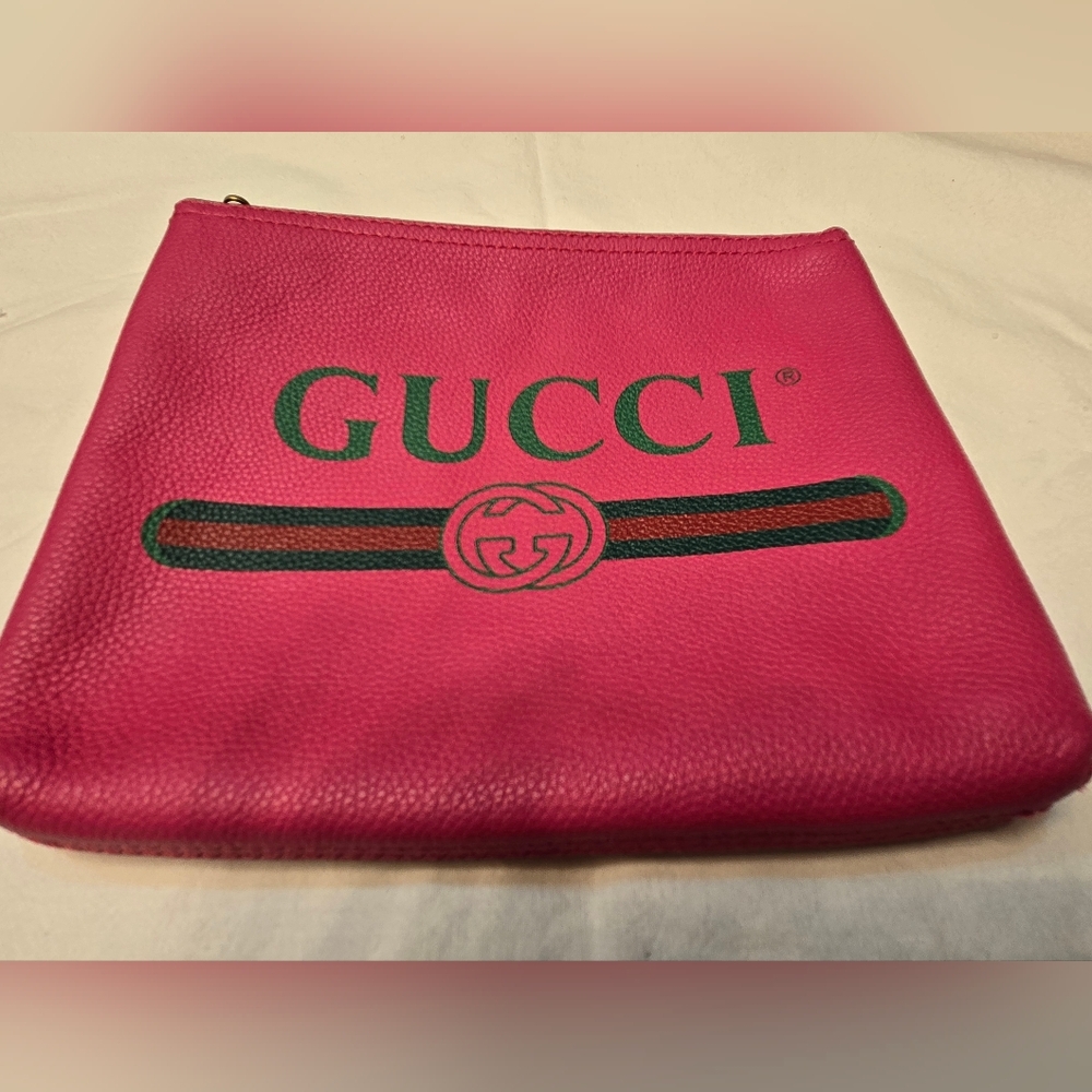 Gucci Interlocking G Portfolio Pink Leather